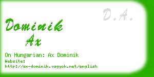 dominik ax business card